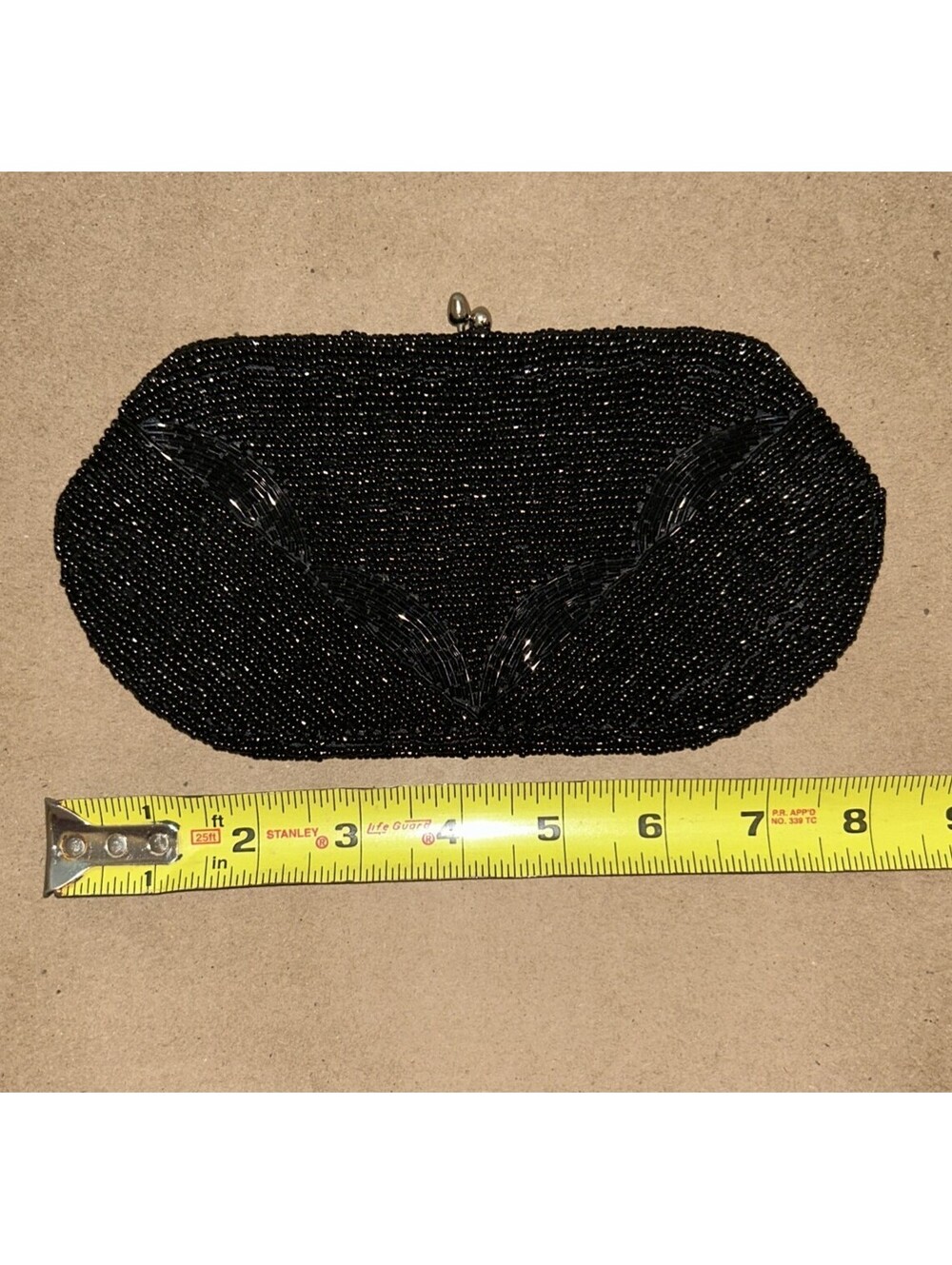 Gala Vintage made in Japan beaded black clutch - small